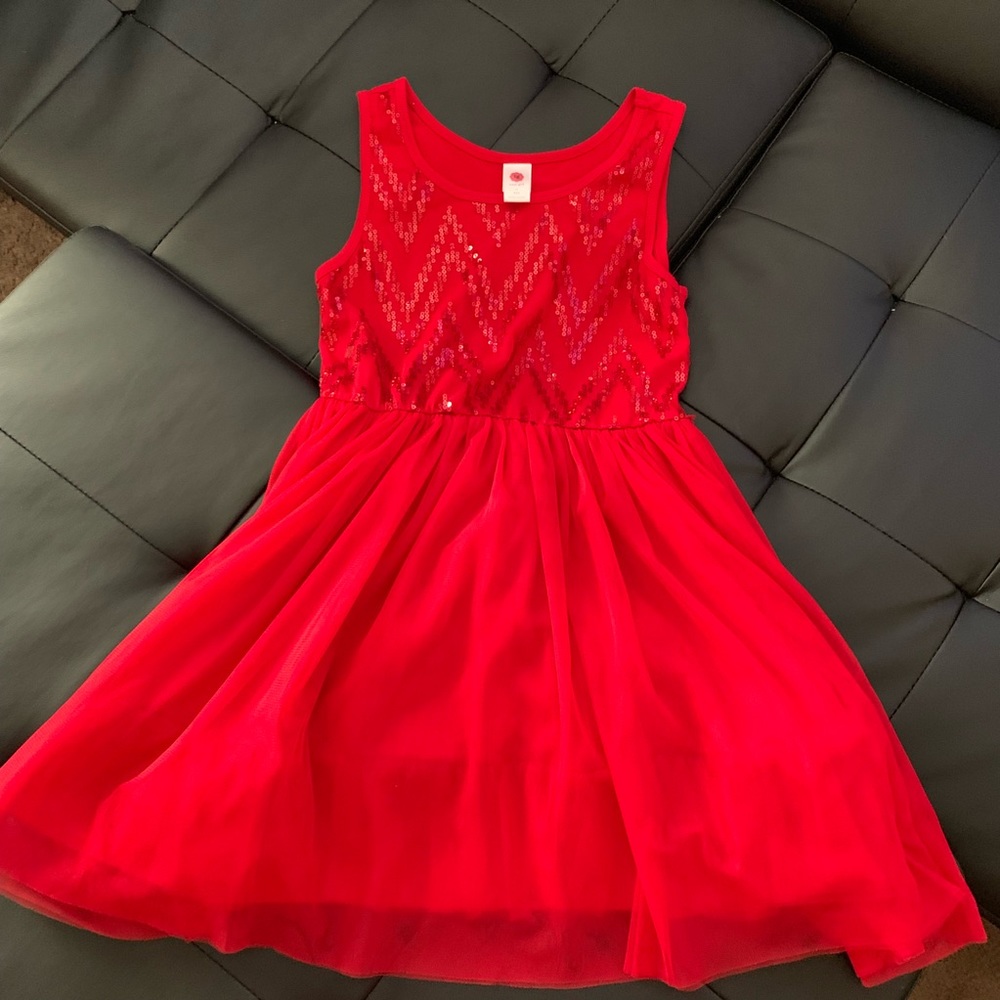Girls (kids) red dress- size 12 regular